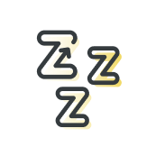 Icon of sleeping Z's, indicating Tiredness as a symptom of COVID-19.